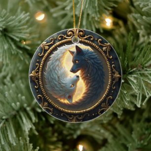 Lunarer Ausgleich – Wo Schatten das Licht umarmen. Keramik Ornament