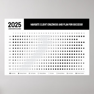 Lunarer Geschäftskalender Vollmond Affektion Poster