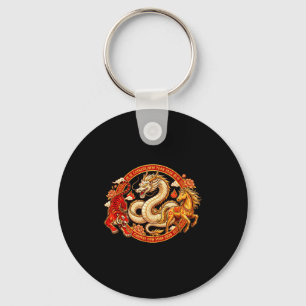 Lunarer Zodiak Drache Tiger Pferd Harmonie Chinesi Schlüsselanhänger
