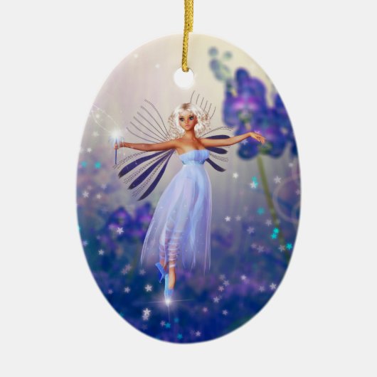 Lunaria, die Twilight Fairy Keramikornament (Vorne)