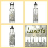 Lunaria Silver Dollar Personalisieren mit Namen Edelstahlflasche
