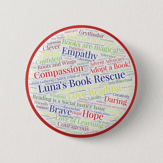 Lunas Buch-Rettung Button (Vorderseite)