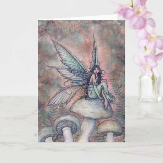 Lunas Erholung Aquarell Fairy Illustration Art Karte (Orchidee)