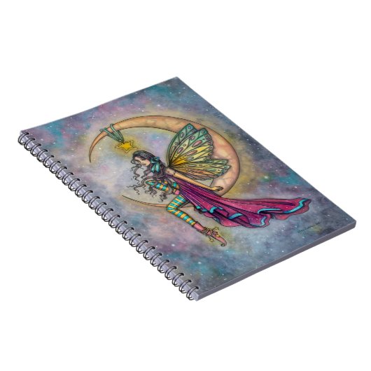 Lunas Perchmärchen über Mondfantasie Kunst Notizblock (Rechte Seite)