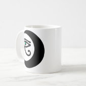 LunaSees Logo-Tasse (Schwarzes mit Jadeiris) Kaffeetasse (Vorderseite Links)