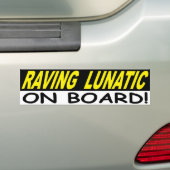 LUNATIC AN BORD AUTOAUFKLEBER (Auf Auto)