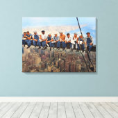 Lunch Atop A Skyscraper 1932 NYC Remastered Color Leinwanddruck (Insitu (Holzboden))