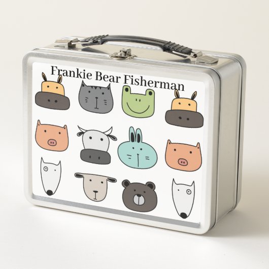 Lunch-Box anpassen - Animal Faces Metall Brotdose (Vorderseite)