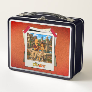 Lunch Box Elsass Kek und Ina - Geschenk mit Korkef