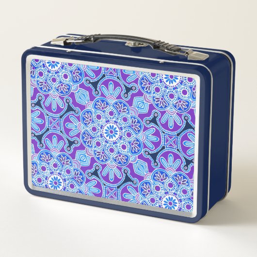 Lunch Box für Navy und Lila Fliesen (Rückseite)