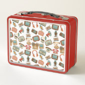 Lunch-Box für Retro Media Pattern individuelle Nam Metall Brotdose (Rückseite)