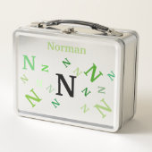 Lunch Box - Jumbled Letters in Green (Vorderseite)
