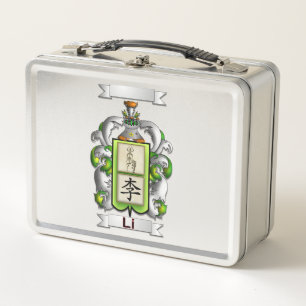 Lunch Box Li Familienname und Schild