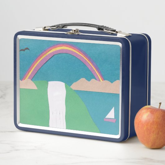 Lunch Box mit Regenbogendesign (Beispiel)