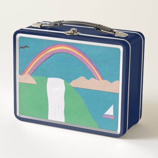 Lunch Box mit Regenbogendesign (Vorderseite)