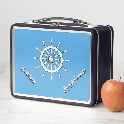 Lunch Box - Nautisches Thema mit Name (Beispiel)