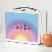 Lunch Box - Regenbogen mit Namen (Beispiel)