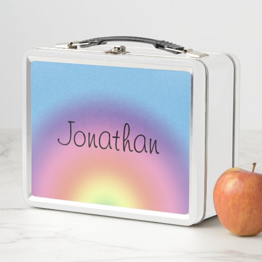 Lunch Box - Regenbogen mit Namen (Beispiel)