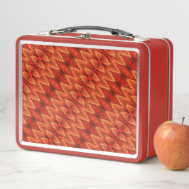 Lunch Box - Snakeskin Muster in Reds