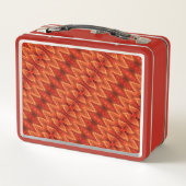 Lunch Box - Snakeskin Muster in Reds (Rückseite)