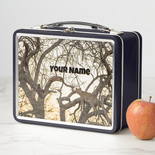 Lunch Box Sunset Leopard - Custom Safari Tin (Beispiel)
