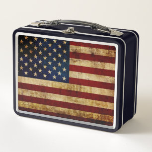 Lunch Box USA/gerundete Flagge
