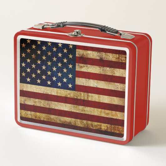 Lunch Box USA/gerundete Flagge (Vorderseite)