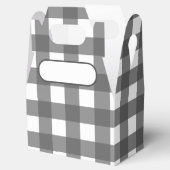 Lunch Box Vichy hellgrau Geschenkschachtel (Geöffnet)