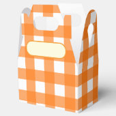 Lunch Box Vichy hellorange Geschenkschachtel (Geöffnet)