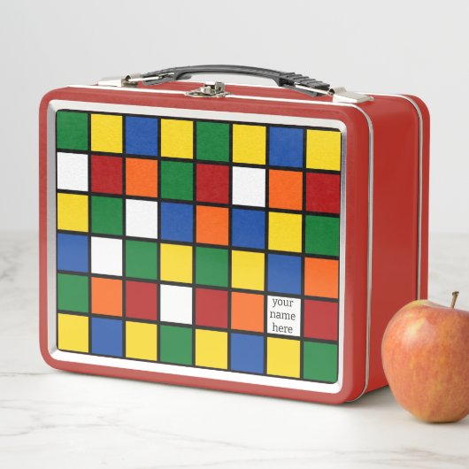 Lunch box with cubist pattern Var01 (Beispiel)