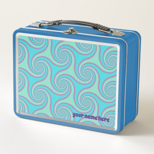 Lunch box with fresh swirled pattern Var01 (Vorderseite)