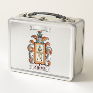 Lunch Box Zhou Nachname und Schild