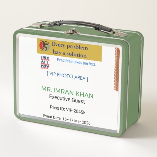 Lunch Boxes | Birthday | Custom | Photo Metall Brotdose (Vorderseite)