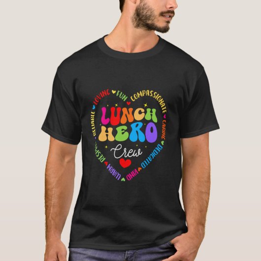 Lunch-Heldencrew Lustige Schulcafeteria-Mitarbeite T-Shirt (Vorderseite)