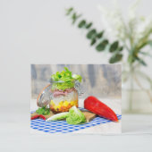 Lunch in a glass postkarte (Stehend Vorderseite)