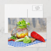 Lunch in a glass postkarte (Vorne/Hinten)