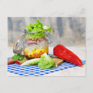 Lunch in a glass postkarte
