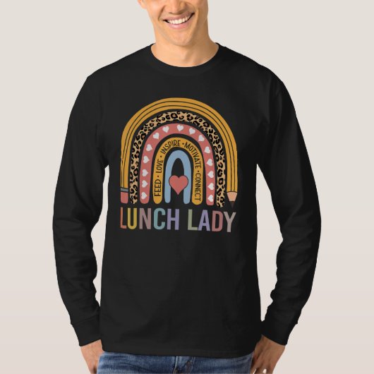 Lunch Lady 100th Day Of School Cafeteria Worker Ra T-Shirt (Vorderseite)