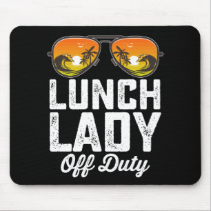 Lunch-Lady außer Dienst Sonnenbrille letzter Schul Mousepad