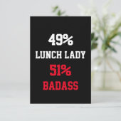 Lunch Lady Badass Card Karte (Stehend Vorderseite)