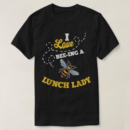 Lunch Lady Bee Lover Cafeteria School Food Service T-Shirt (Design vorne)