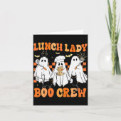 Lunch Lady Boo Crew Ghost Chef Funny Cafeteria Wor Karte (Vorderseite)