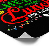 Lunch Lady Christmas Xmas School Cafeteria Lunch L Poster (Ecke)