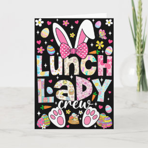 Lunch Lady Crew Lustiger Bunny Cafeteria Familie O Karte
