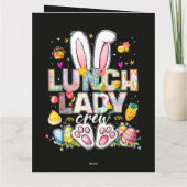Lunch-Lady-Crew Lustiger Hase Karte (Rückseite)