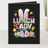 Lunch-Lady-Crew Lustiger Hase Karte (Vorderseite)