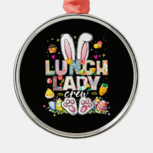 Lunch Lady Crew Lustiger Hase Ornament Aus Metall