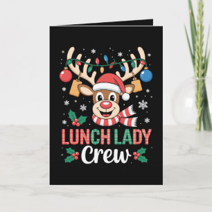 Lunch Lady Crew Weihnachts-Rentier-Weihnachtsbeleu Karte