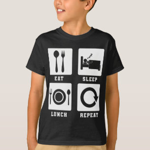 Lunch Lady Eat Sleep Lunch Repeat Lunch Lady T-Shirt