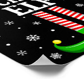 Lunch Lady Elf Funny Christmas Family Matching  Poster (Ecke)